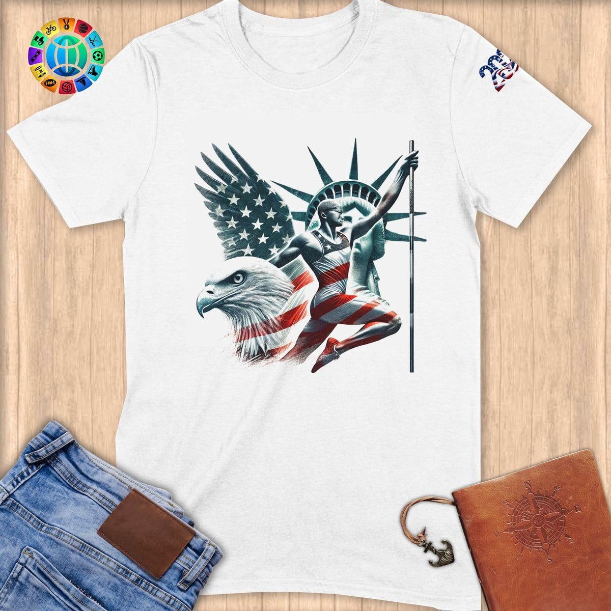 Physical Item S / White Vaulted Glory~Limited Edition 2024 "USA Excellence" ~ Softstyle T-Shirt