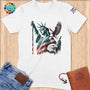Physical Item S / White Vaulted Liberty~Limited Edition 2024 "USA Excellence" ~ Softstyle T-Shirt