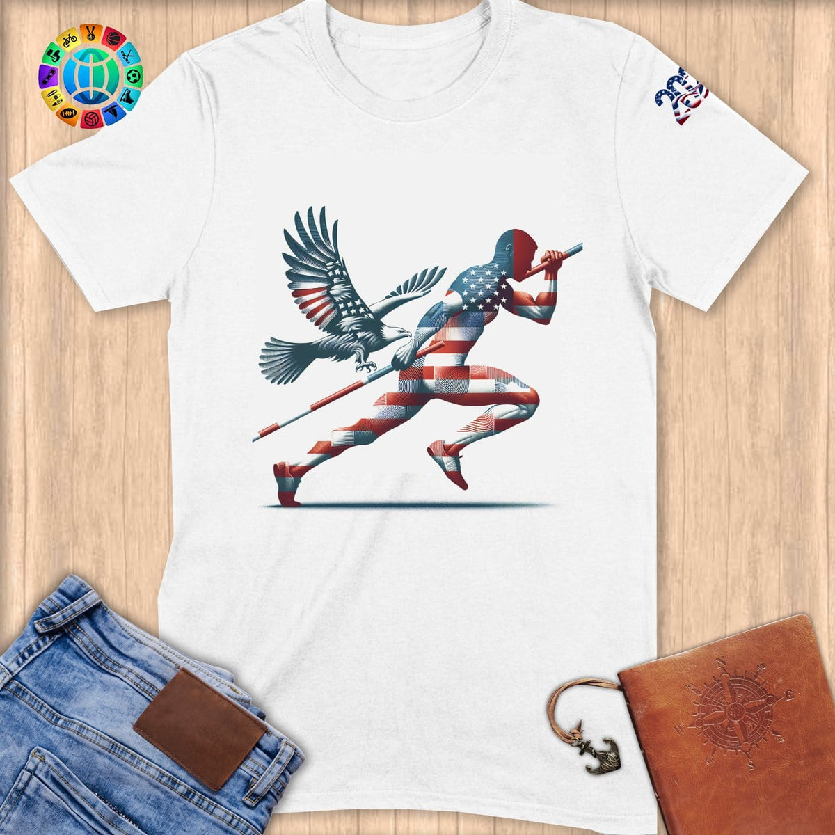 Physical Item S / White Vaultring Wings~Limited Edition 2024 "USA Excellence" ~ Softstyle T-Shirt