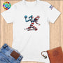 Physical Item S / White Vibrant Patriotism Volley~Limited Edition 2024 "USA Excellence" ~ Softstyle T-Shirt