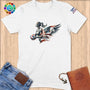 Physical Item S / White Volleyball Patriot Eagle~Limited Edition 2024 "USA Excellence" ~ Softstyle T-Shirt